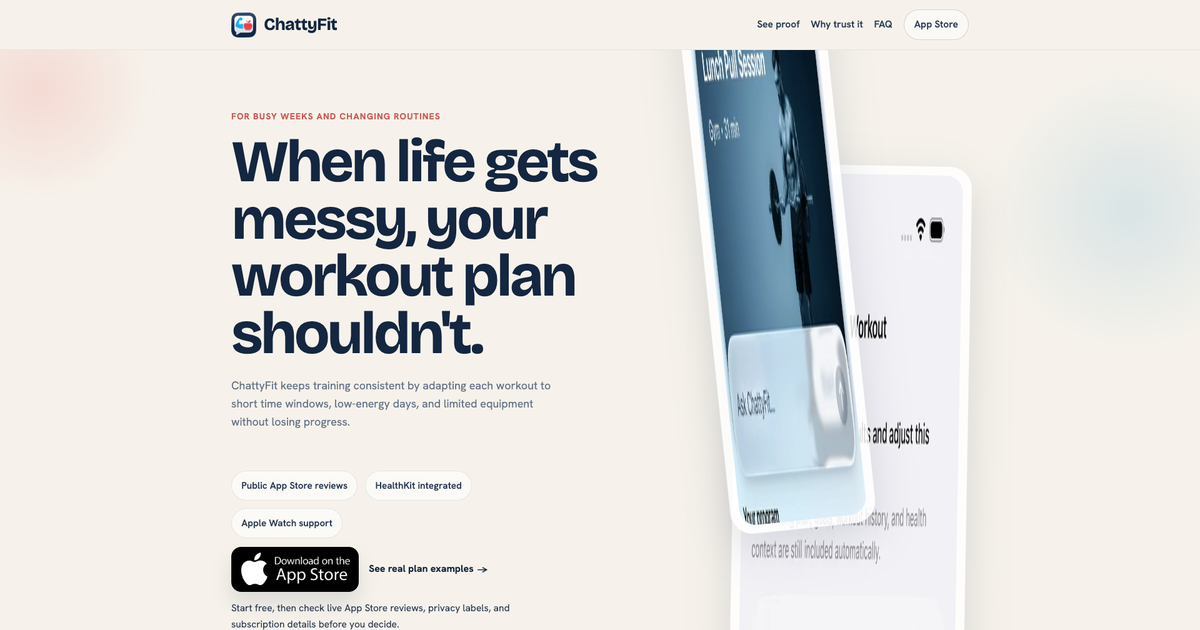 Chattyfit screenshot 1
